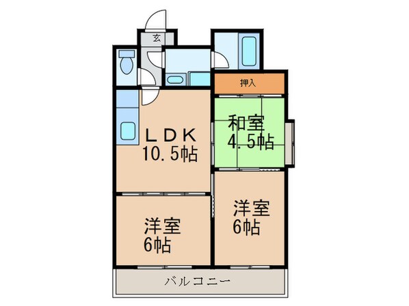 サンセ－ヌ中央町の物件間取画像